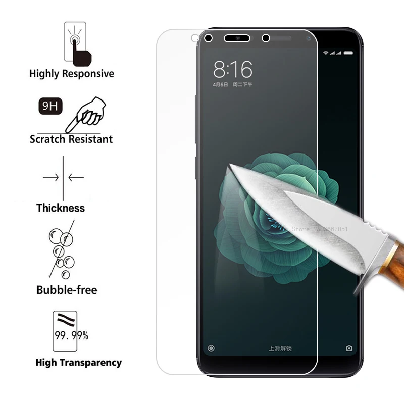 

Full Coverage Screen Protector For Xiaomi Mi8 MiA2 Lite Max3 Mix3 Mi 6X A2 Mi8 Explore Tempered Glass For Redmi Note 6 Pro 6A 7