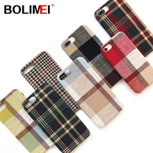 

Grid Oxford Cloth Phone Case For iphone 6 6x X Xs Max XR Ultra Thin Flax Protection Cases For iphone 7 8 Plus 6 Plus Cover Capa