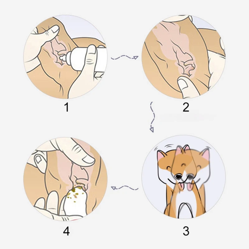 Средство для удаления запахов домашних животных, эффективное управление для здоровья ушей от клещей, предотвращающее появление запаха ушей для домашних животных