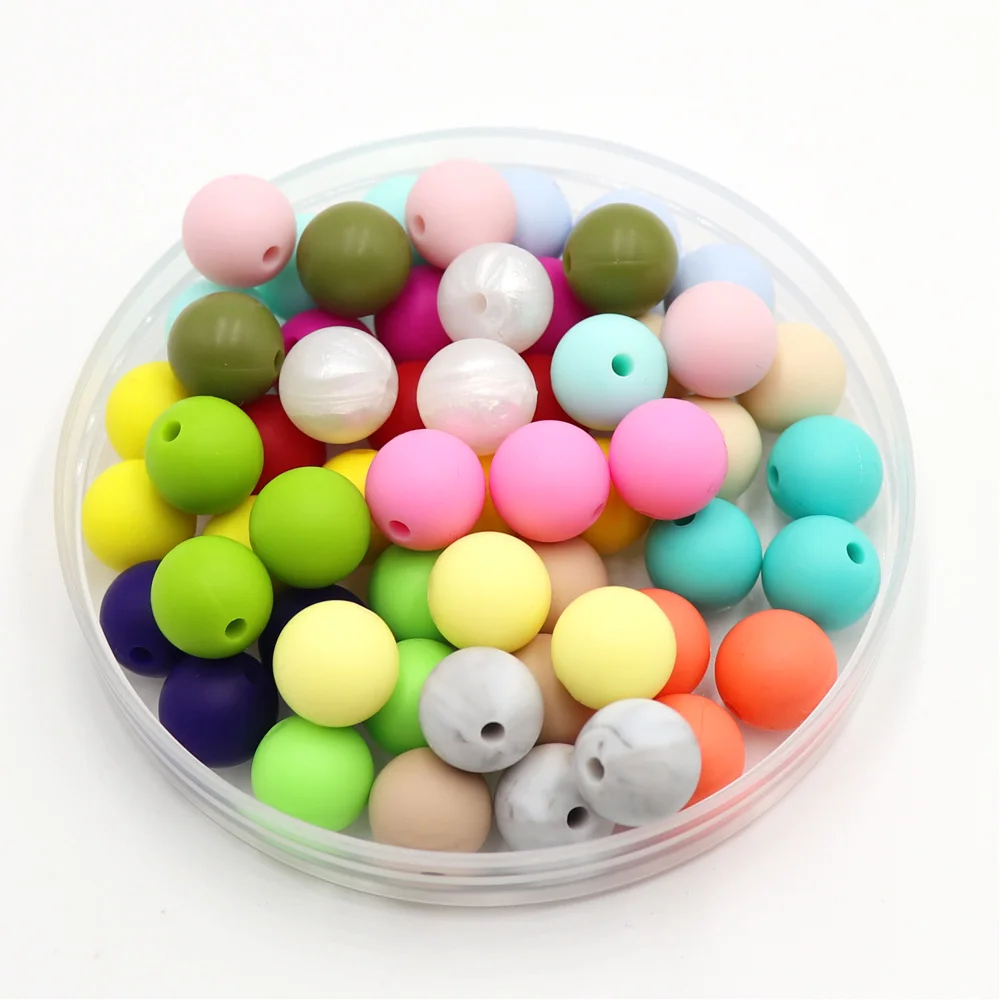 Силиконовые бусины для детского прорезывателя 9/12/15 мм 100 шт.|baby teether|silicone baby teetherbaby