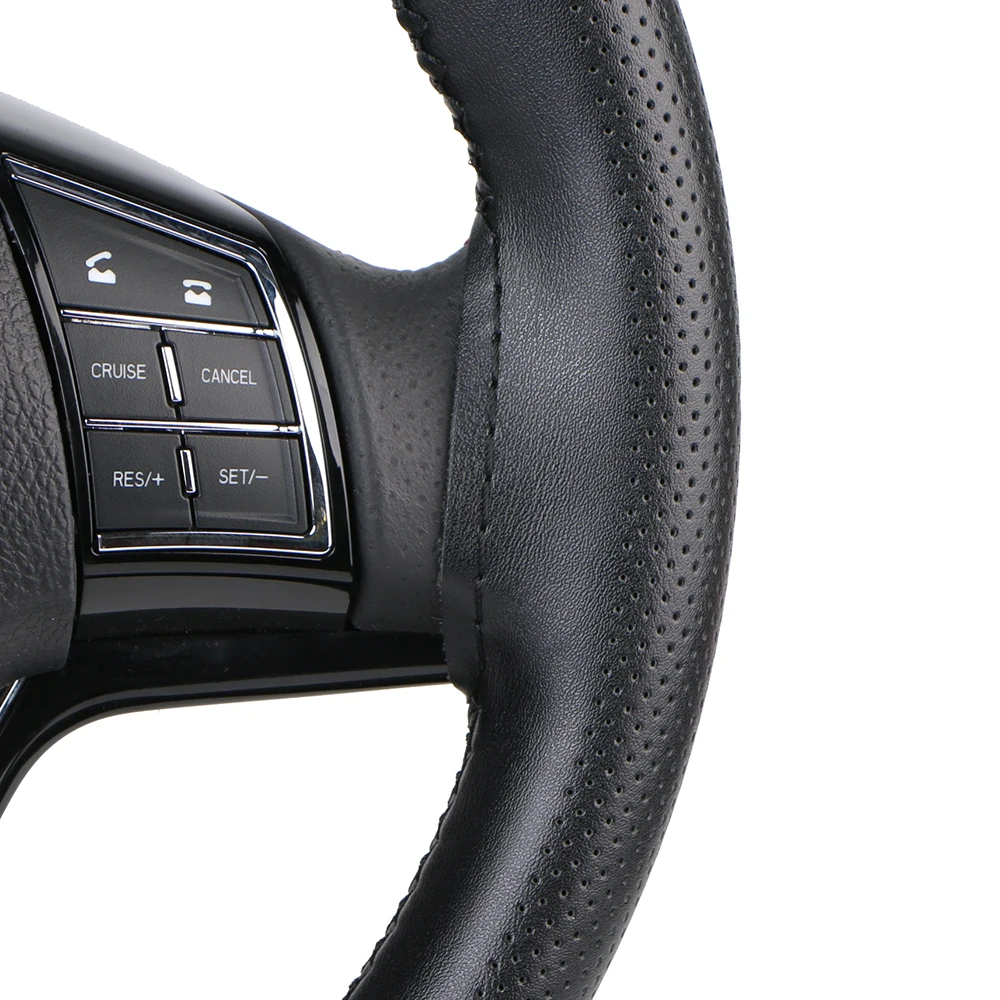 Leather steering wheel cover discount