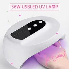 36 Вт гвоздь для ногтей Светодиодный УФ лампа USB сушилки для ногтей Гель-лак для ногтей лак отверждения лампа с нижней машинкой лампе УФ
