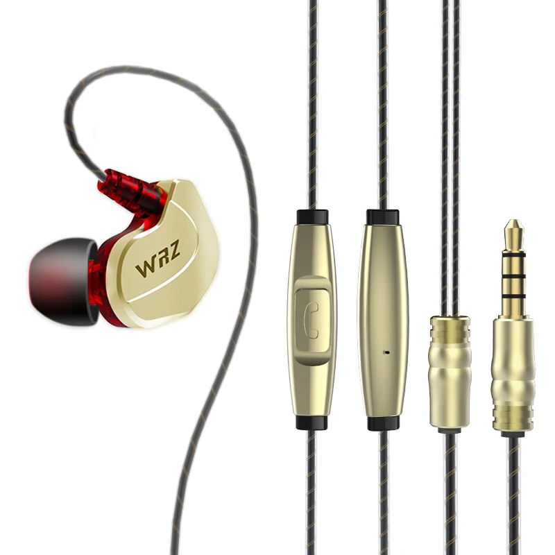 Наушники вкладыши WRZ X6 с сабвуфером спортивные Hi Fi наушники микрофоном для ди