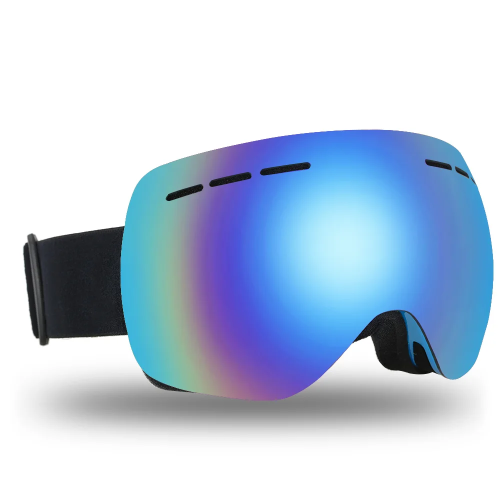 Dual Lens Frameless Ski Goggles Anti Fog Uv Spherical Winter Snow Sport Snowboard Goggles For