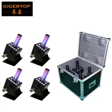 TIPTOP 4в1 чехол для полета, светодиодный крио Co2 струйный станок 12x3 Вт RGB 3в1, поддержка газового шланга, цепь подключения DMX 7CH, музыкальный ночной клуб