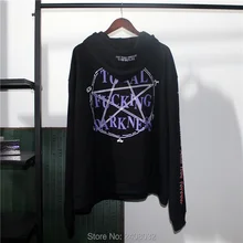 real photos 2016 Vetements paris men and women DARKNESS hoodie and sweatshirts with hats BLACK