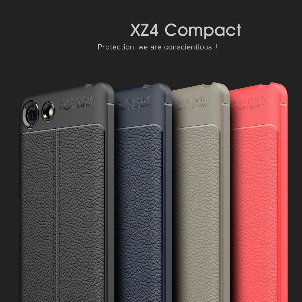 

For Sony Xperia XZ4 Compact Case Carbon Fiber For Sony XZ4 Compact TPU Silicone leather Soft Full Back Cover shockproof Fundas