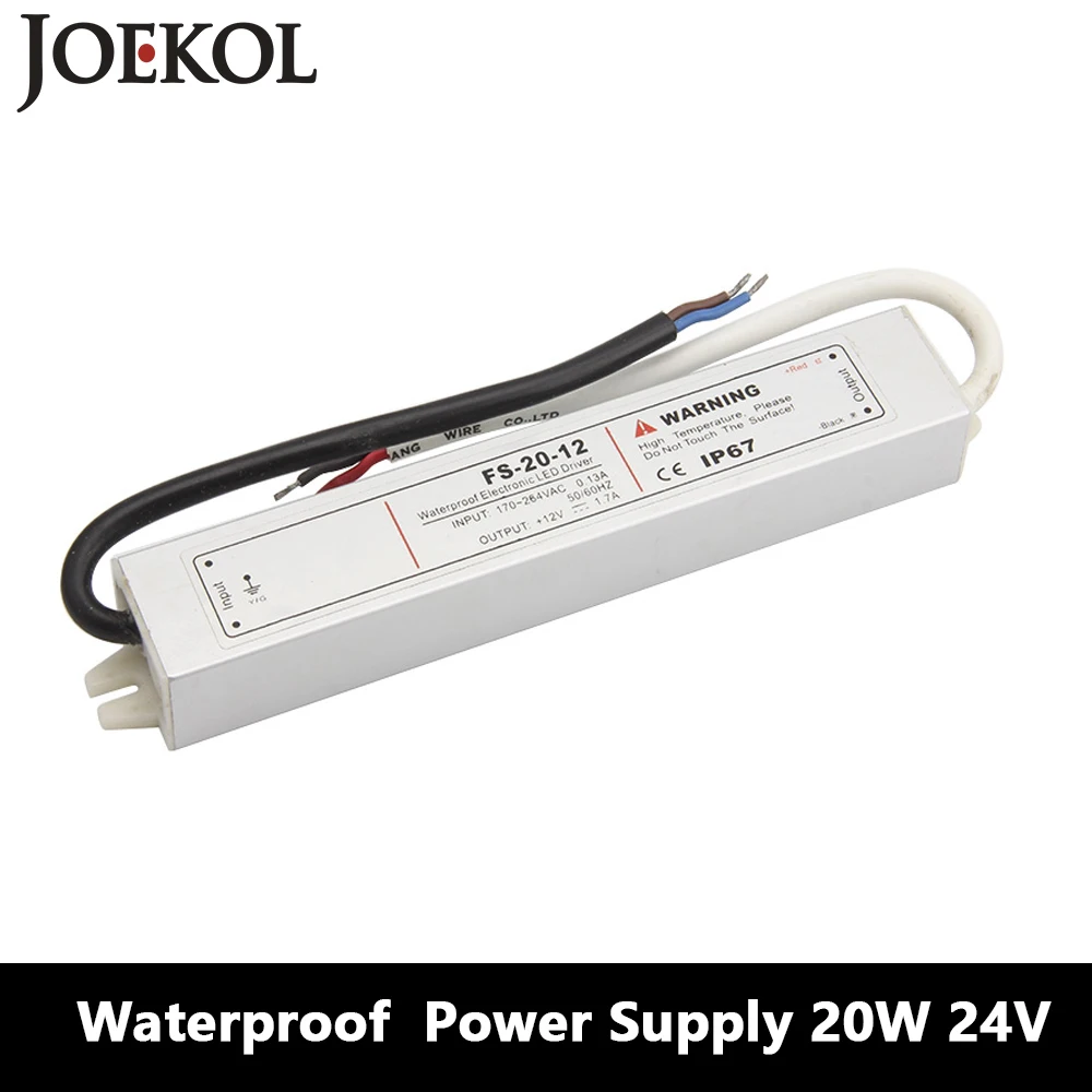 

Led Driver Transformer Waterproof Switching Power Supply Adapter,AC110V/220V To DC24V 20W Waterproof Outdoor IP67 Led Strip Lamp