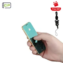 Orijinal Anica A16 mini cep Telefonu Ultra Ince Lüks telefon çalar Bluetooth 1.63 inç kredi kartı cep telefonu ile MP3