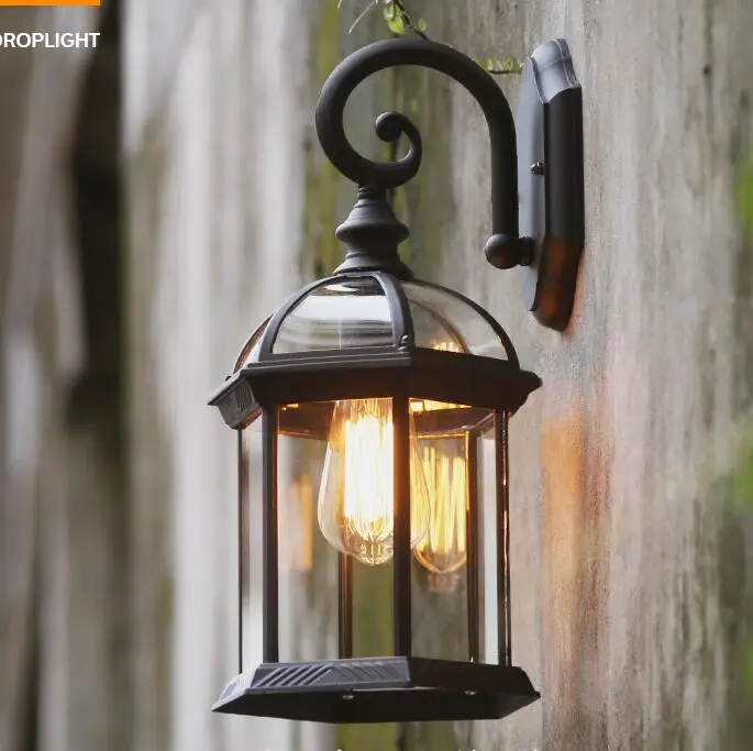 Vintage Waterproof Outdoor Wall Lamp Rust Cottage Antique Balcony