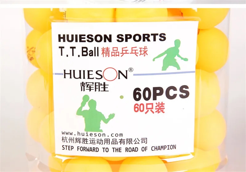 Huieson 60 шт./баррель Профессиональный 3 звезды Мячи для настольного тенниса 40 мм 2.9 г пинг-понг мяч цвет: желтый, белый для Настольный теннис игры обучение