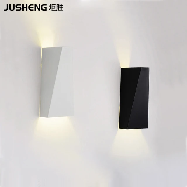 Indoor Brief Style Led Wall Lamps Modern Square Bedroom Up And Down Indoor Brief Style Led Wall Lamps Modern Square Bedroom Up And Down Lights Black