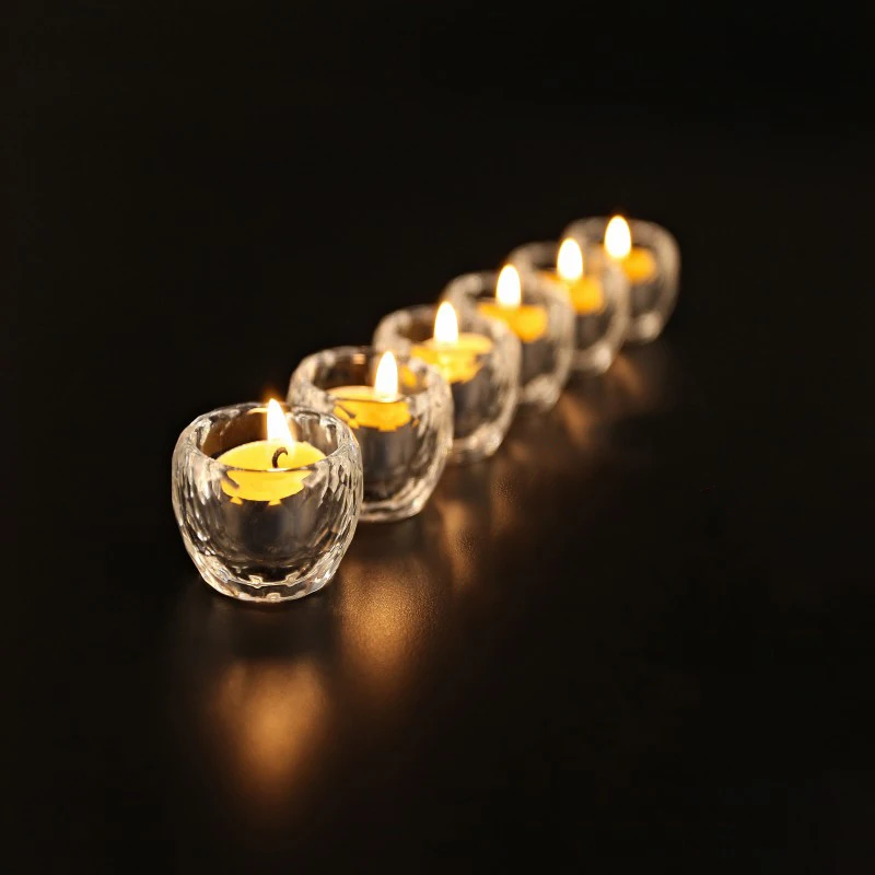 

K9 Crystal Butter Lamp Candle Holders Water Offering Cups 7 Cups In One Set Daily Use Or Buddha Supplies for Buddha - Worship