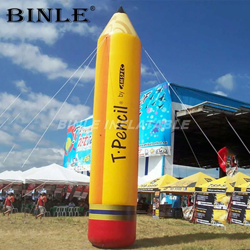 Бесплатная доставка воздуха открытый гигантский надувной карандаш с печатью логотипа для рекламы