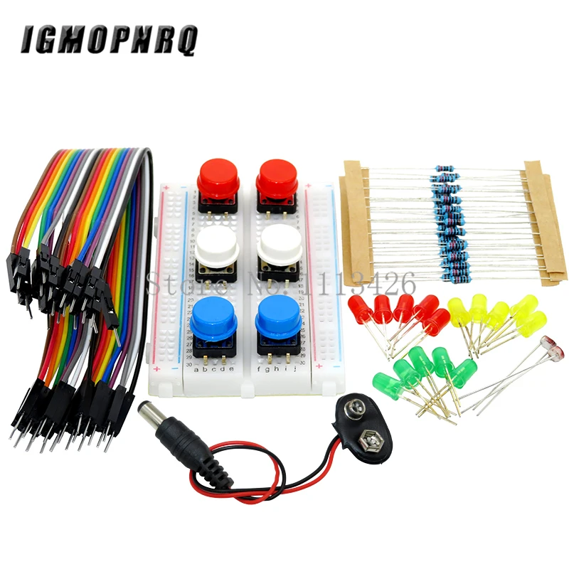 

Starter Kit UNO R3 Mini Breadboard LED Jumper Wire Button for Diy Kit