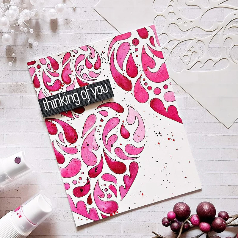 Love Heart Lace Frame Handmade Paper Card Making Album Embossing Scrapbooking