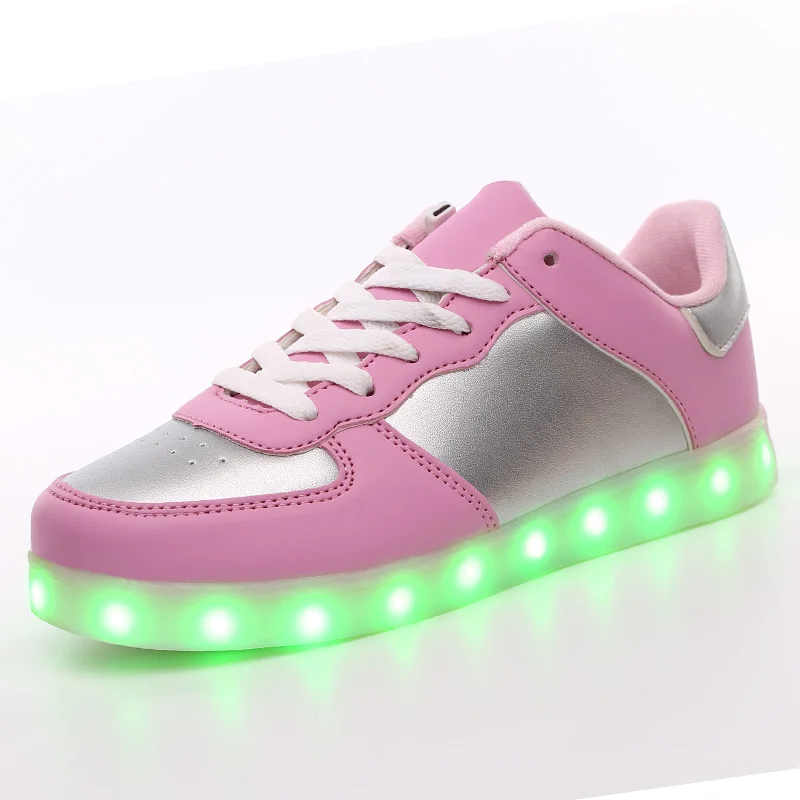 Strongshen/обувь со светодиодной подсветкой для мальчиков и девочек; модная повседневная детская обувь; 5 цветов; Новинка; обувь для улицы; светящаяся подошва; детские кроссовки