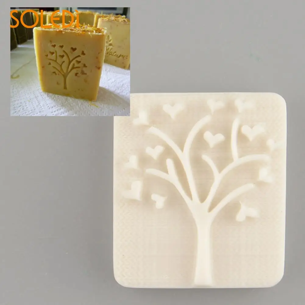 

Heart Love Tree Handmade Yellow Resin Soap Stamp Soap Mold Mould Craft Handmade Soaps Making DIY Mould Decoration Gift