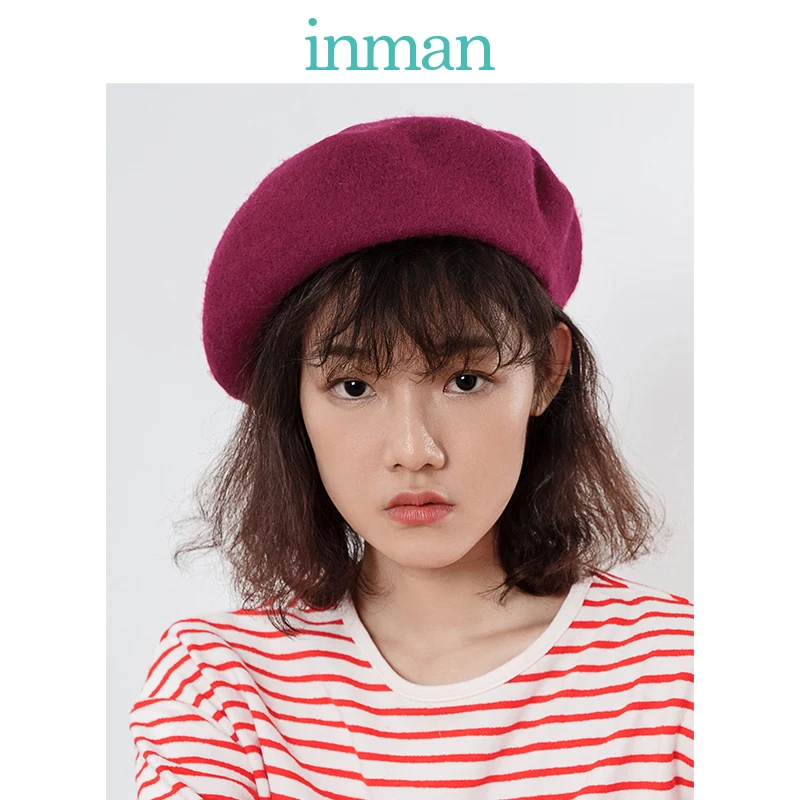 Najtaniej INMAN wiosenne jesienne i zimowe damskie wełniane brytyjskie koreańskie berety japońskie dzikie modele Knitting Artist Cap kapelusz dyni
