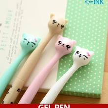 28 шт./партия Kawaii cat Черная гелевая ручка, милая гелевая ручка kitty, как школьные канцелярские принадлежности для детей, школьников