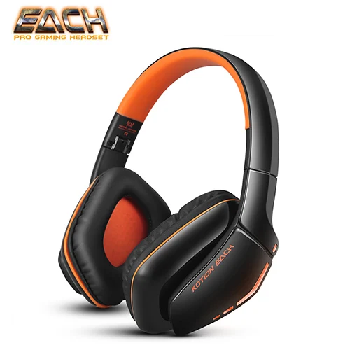 KOTION EACH Earphones Wireless Bluetooth Headset Sport Stereo Headphone For Phone Wireless Gaming Headset Bass HIFI Microphone - Цвет: B3506 orange