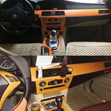 Teeze автомобиль-Стайлинг абсолютно автомобильный интерьер центральная консоль изменение цвета углеродного волокна формовочные наклейки для BMW 5 серии E60