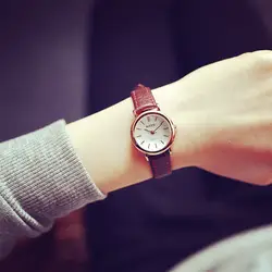 2017 классический кожаный ремешок наручные часы с кварцевым механизмом девушка relojes mujer браслет часы для девочек-подростков saat
