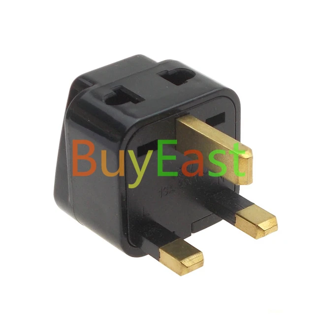Lot 5 UK British Travel Adapter Type G, 2 Outlet AC Plug Convert EU/US/AU/China/Japan...Plug