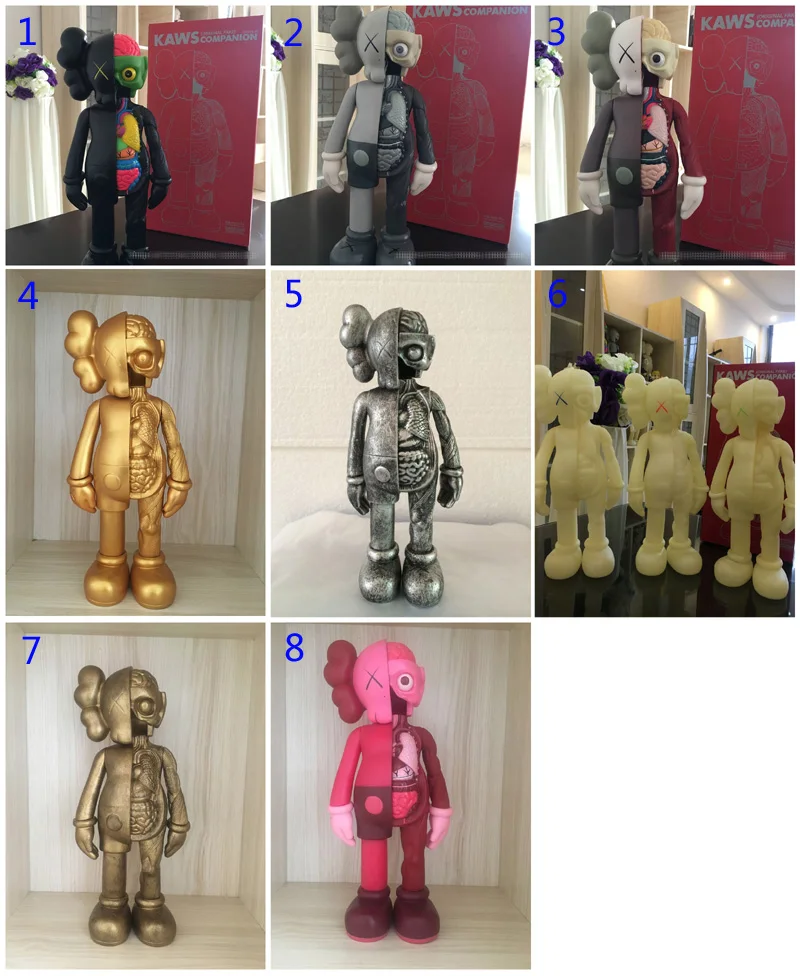 

8 Color KAWS Dissected Companion action figures toy 2019 New 37CM(14.6Inch) children Kaws toys