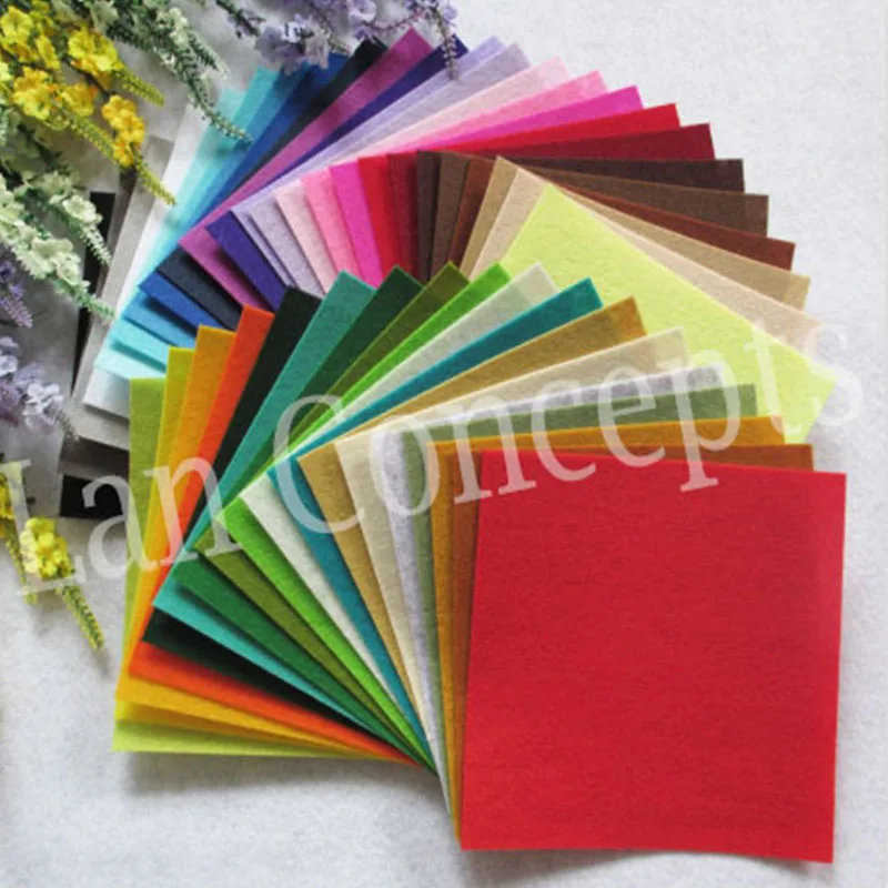 15X15cm Сделай Сам полиэстер Войлок Ткань листы нетканый лист для DIY подарок ремесла