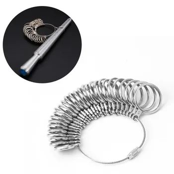 

Easy To Use 0-13 Finger Ring Metal Sizer Measure Gauge Jewelry Size Tools New
