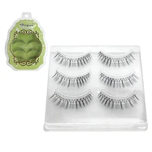 3 пары натуральных длинных милых накладных ресниц, красивые ресницы, накладные ресницы, волоконные, ручной работы, инструмент для макияжа, ресницы для наращивания, коробка для ресниц M1