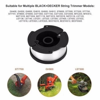 

1/2Pcs Replacement Spool Line String Trimmer For BLACK+DECKER AF-100-3ZP Grass Weeds Trimmer Head Garden Tool #5