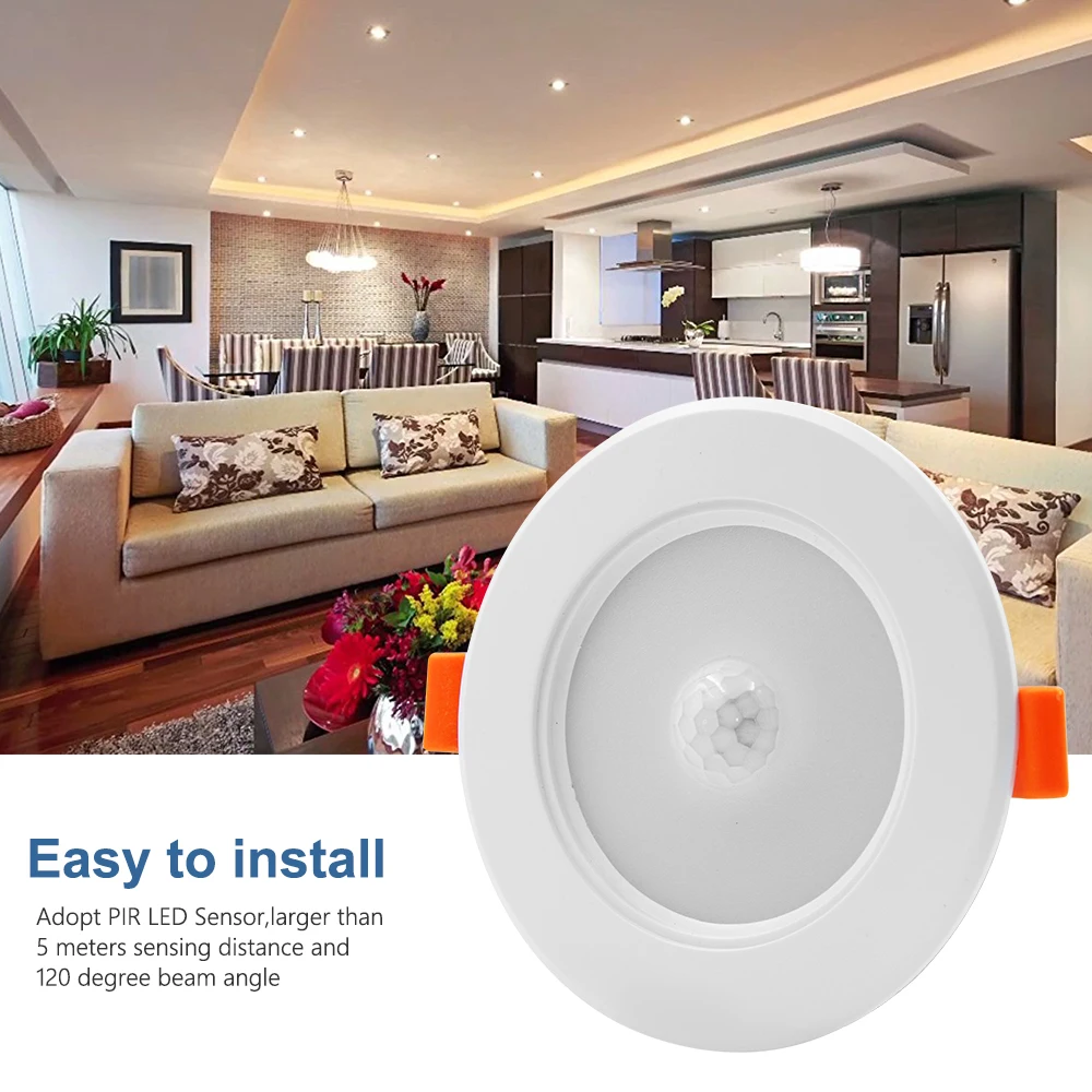 DONWEI ИК датчик движения 5 Вт светодиодный ночник Авто Вкл/Выкл Точечный светильник для гостиной кухни прихожей лестницы подвала