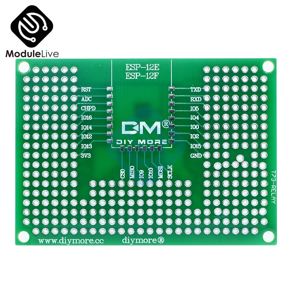 

5x7CM 50x70mm Double Side Prototype PCB Board Breadboard Protoshield For Arduino Relay ESP8266 WIFI ESP-12E ESP-12F ESP32 ESP32S