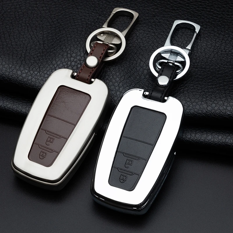 

Car Galvanzed Alloy Key Cover Holder Case Wallet For Toyota CHR C-HR Prado Camry Prius Corolla RAV4 Avalon 2019 Key Accessories