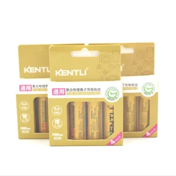 

12pcs/lot KENTLI 1.5V AA 2400mWh Lithium Li-ion Li-polymer Rechargeable Battery excellent quality