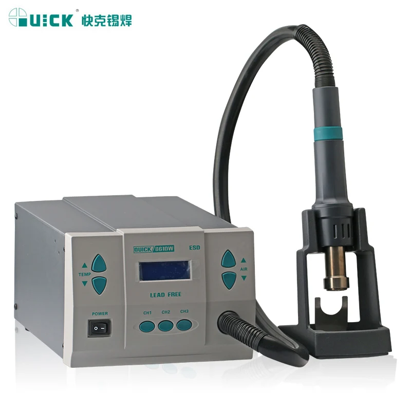 

Original 1000W220/110V QUICK 861DW heat gun lead free hot air soldering station microcomputer temperature Rework Station+7nozzle