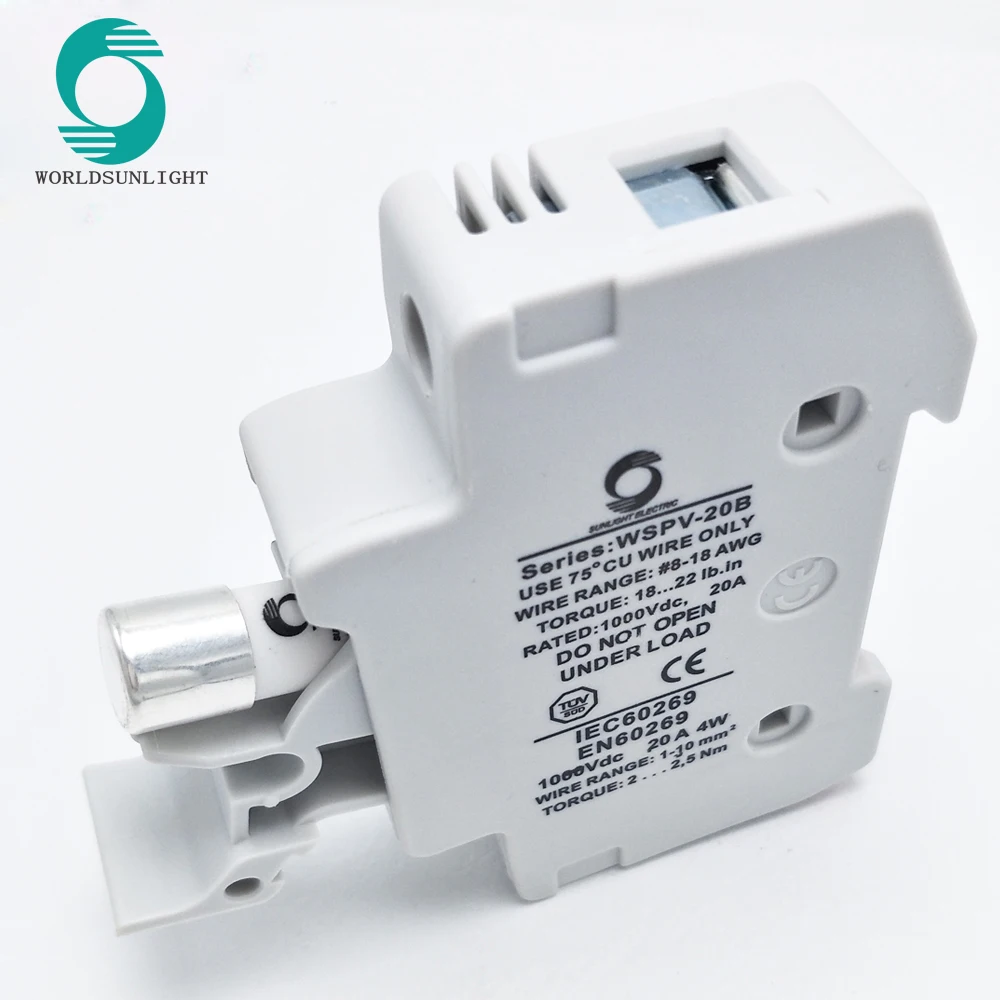 High voltage DC 1000V Fuse Block with fuse 30A for PV combiner box