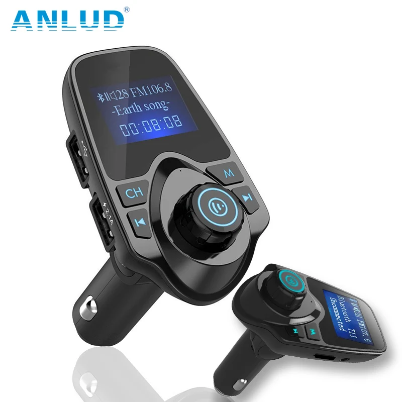 ANLUD Беспроводной Bluetooth Car Kit Handsfree fm передатчик автомобильный Mp3 плеер USB телефон