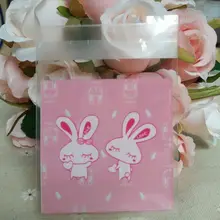 7x7+ 3 см,, 100 шт./лот мыло ручной работы упаковка мешок подарок/печенье сумки пара кролик