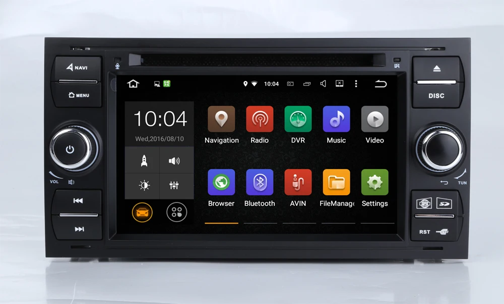 Perfect HIRIOT Car Android 7.1.1 Sat Navi DVD GPS Player For Ford Focus Transit Galaxy Fiesta C-Max Radio BT Mrroir Link 4g/wifi Map DAB 2