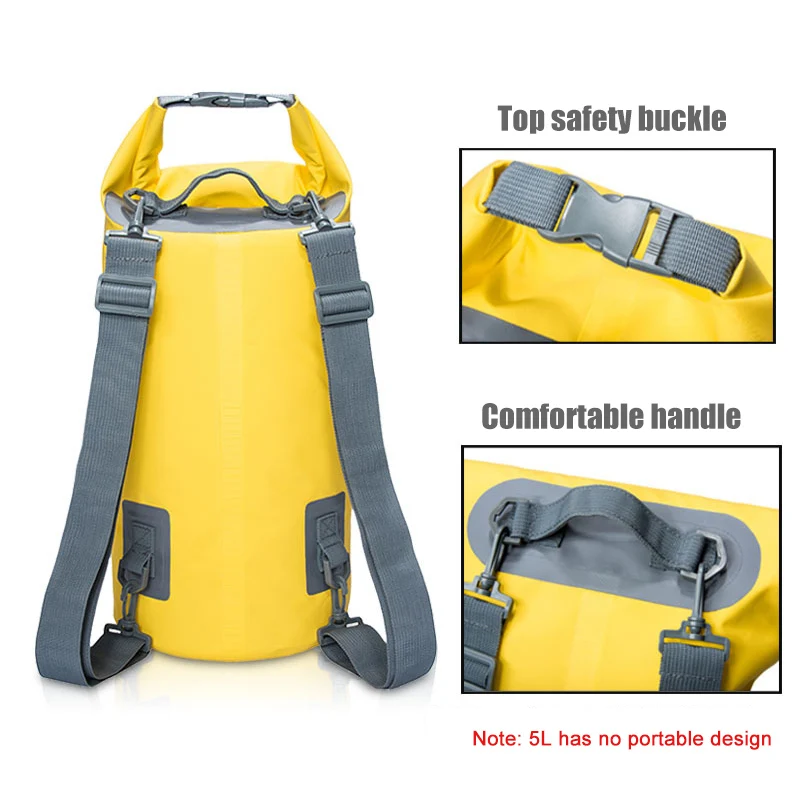 Bolso seco impermeable Paquete de saco de natación Rafting kayak río Trekking flotante vela canoas de navegación agua Trekking XA874WD