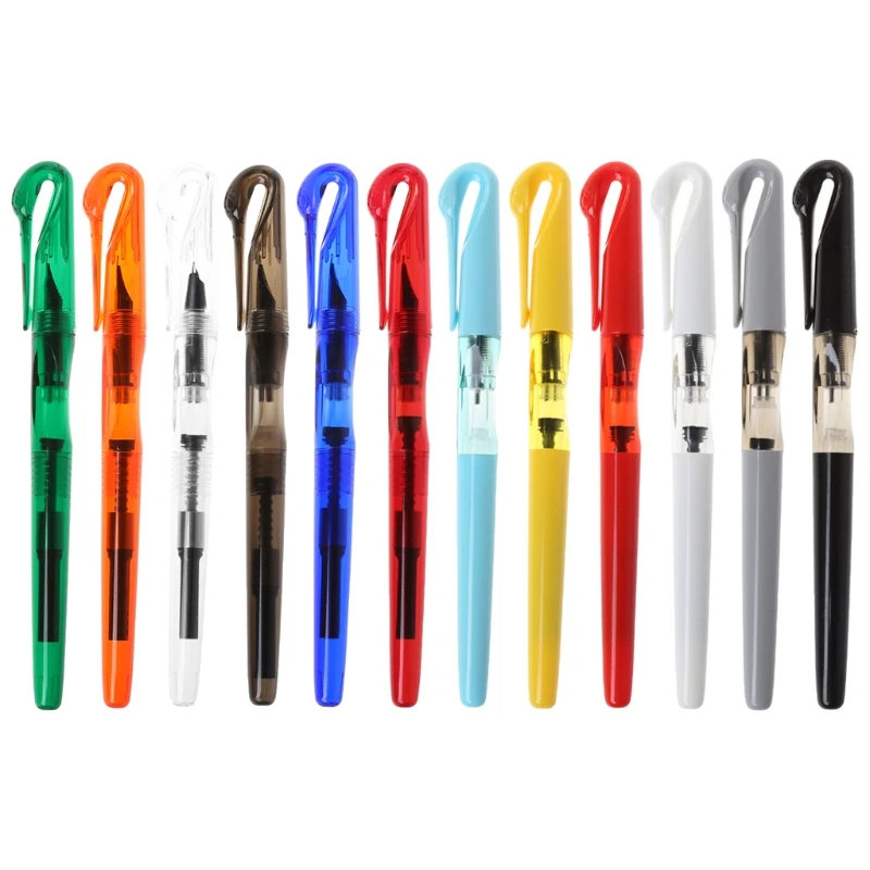 

Colorful Plastic Barrel Fountain Pen 0.38mm Nib Business Office Gift