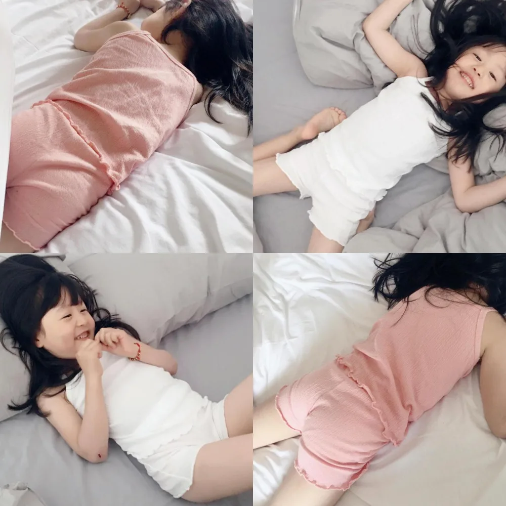 

2Pcs Girls Set 2018 Summer style Children clothing sets Baby girls t shirts+shorts pants sports suit kids clothes pajama set