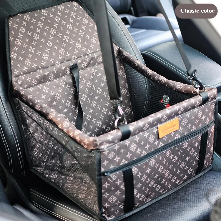 

Dog Bag Easy-Fit Dog Car Seat Bag for Dog Cat Bag Stroller for Travel Zipper Hammock Style Foldable Pet Dog Carrier With Leash