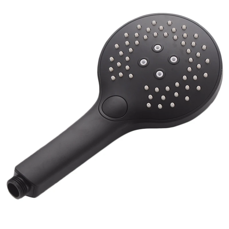 THGS кнопочный ручной Насадки для душа 3-Функция ручная Лейка для душа из абс ручной душ палочка душ Системы запасная часть Polis - Цвет: Black