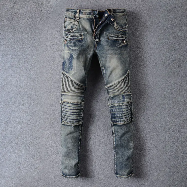 biker jeans famous brand men jeans men 