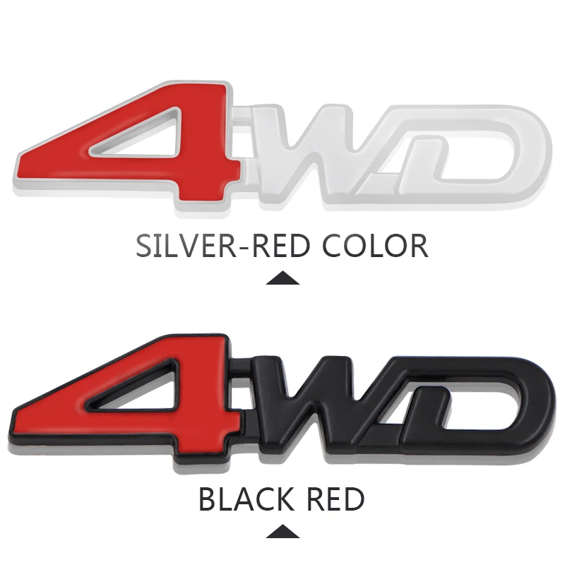 2pes-Car-Styling-3D-Chrome-Metal-Sticker-4WD-Emblem-4X4-Badge-Decal-Rear-Trunk-Fender-stickers