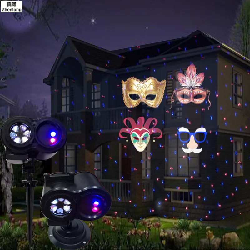Floco de Neve Luzes à Prova Água ao ar Decoração do Jardim Slides Oceano Onda Natal Projetor Dwaterproof Livre Laser Ano Novo Festa 12 20 Luminárias gramado